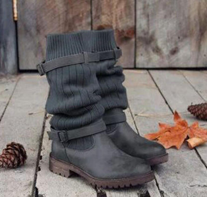 FEYLINA | Bottines Rétro d’Hiver Chaudes en Fourrure Douce