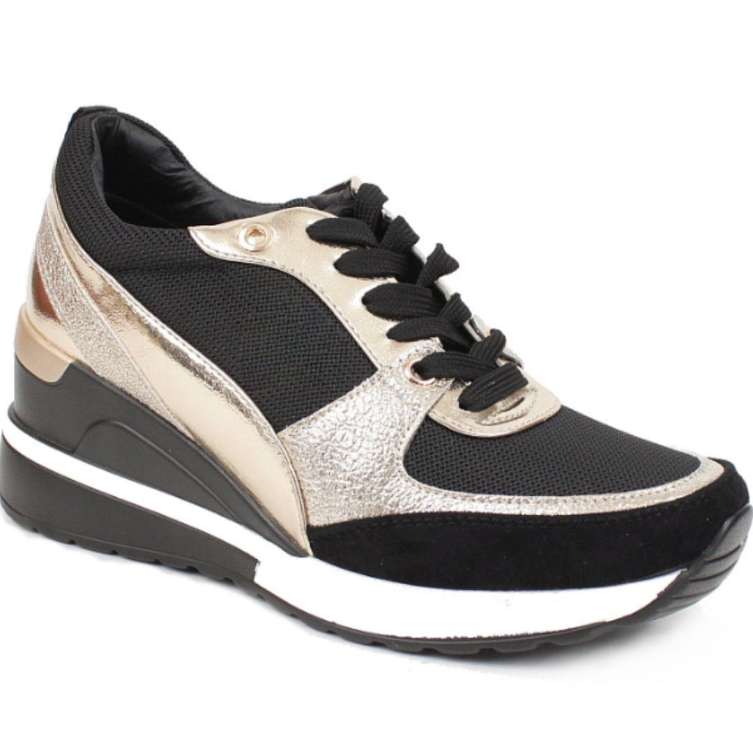 FEYLINA | Baskets Noires & Dorées