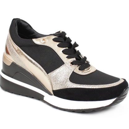 FEYLINA | Baskets Noires & Dorées