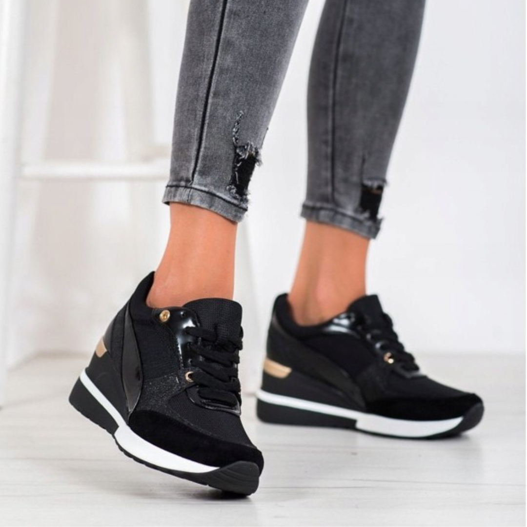 FEYLINA | Baskets Noires & Dorées