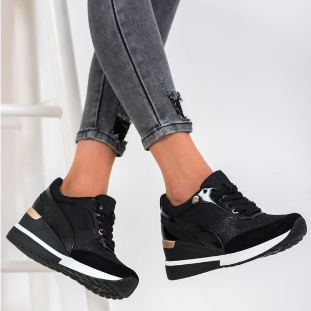 FEYLINA | Baskets Noires & Dorées