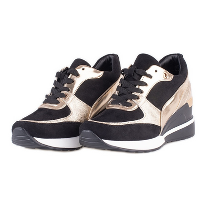 FEYLINA | Baskets Noires & Dorées