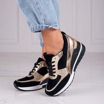 FEYLINA | Baskets Noires & Dorées