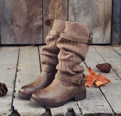 FEYLINA | Bottines Rétro d’Hiver Chaudes en Fourrure Douce