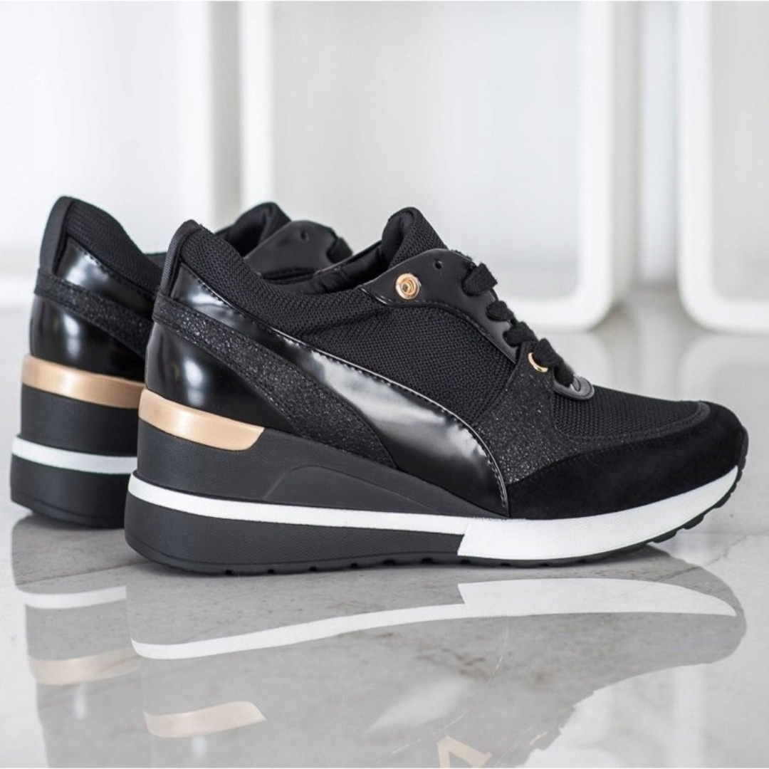 FEYLINA | Baskets Noires & Dorées