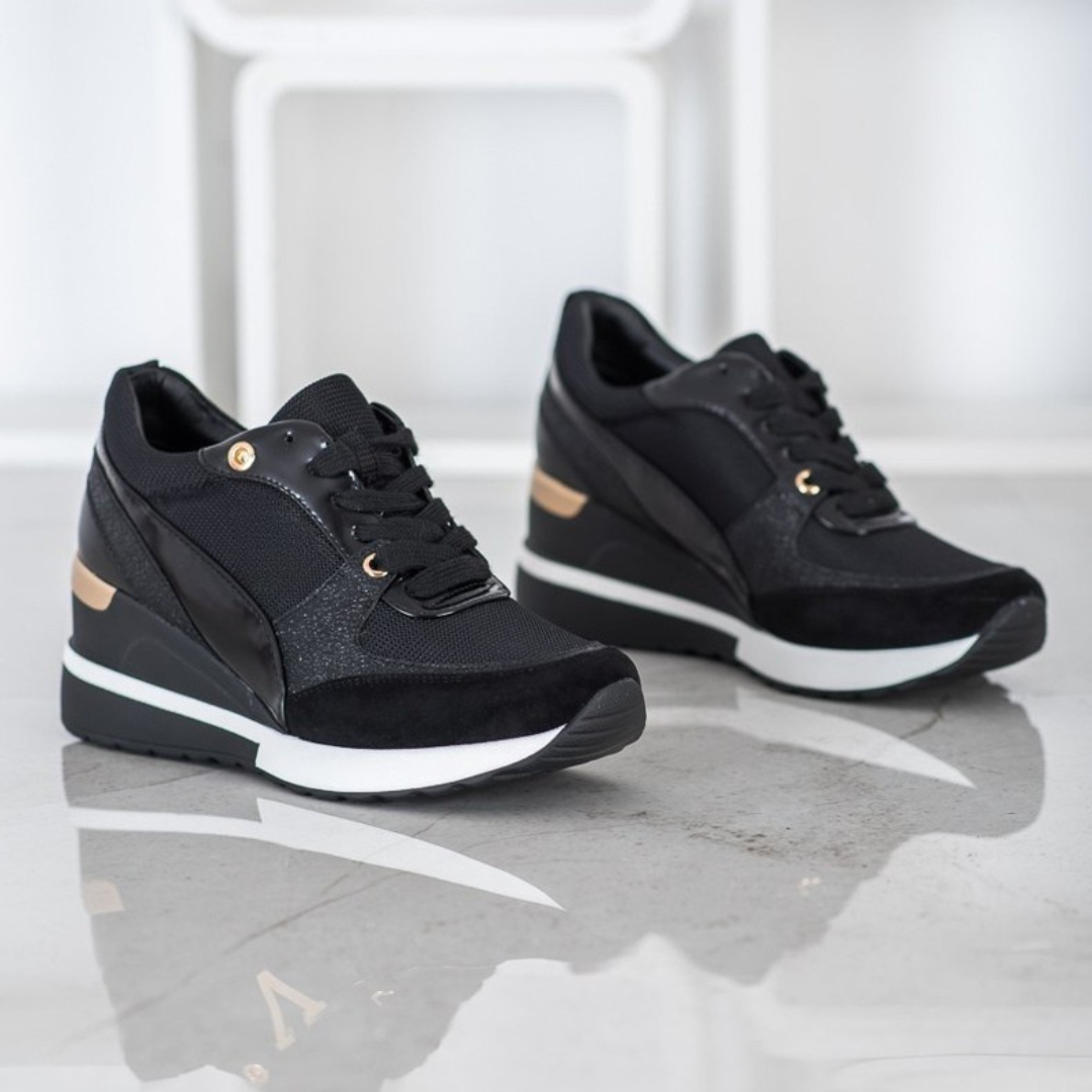 FEYLINA | Baskets Noires & Dorées