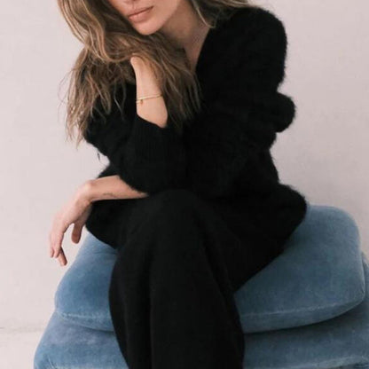 FEYLINA | Cardigan à Boutons Col V en Maille Douce