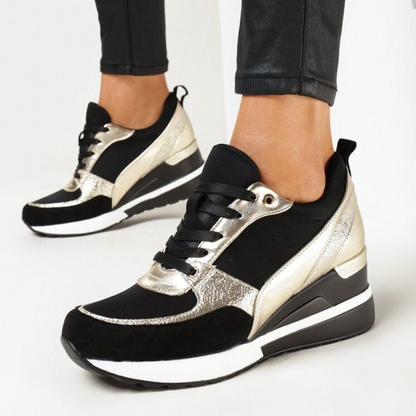 FEYLINA | Baskets Noires & Dorées