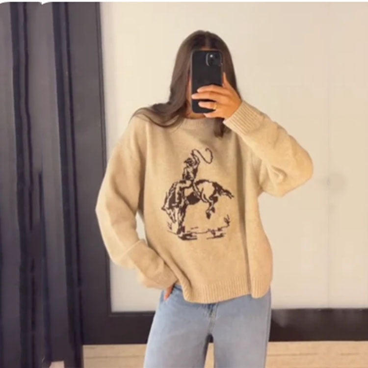 FEYLINA  | Pull Décontracté à Col Rond