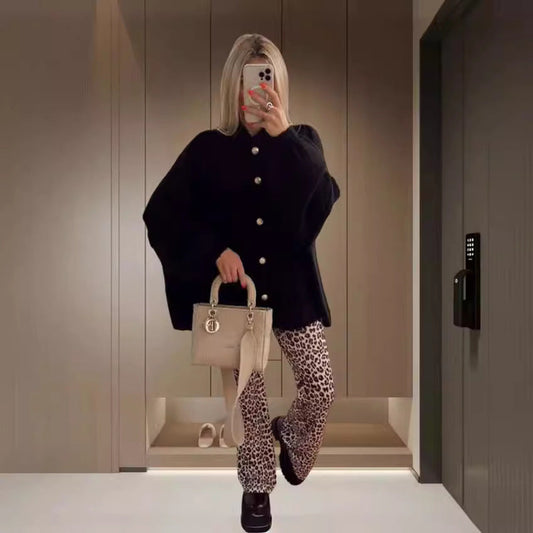 FEYLINA| Cardigan Décontracté Uni – Coupe