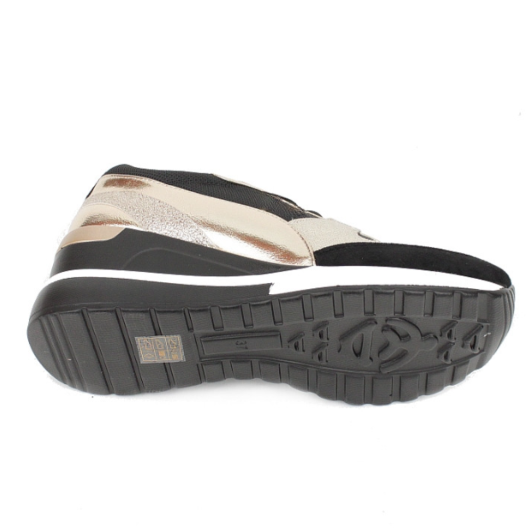 FEYLINA | Baskets Noires & Dorées