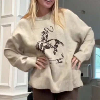 FEYLINA  | Pull Décontracté à Col Rond